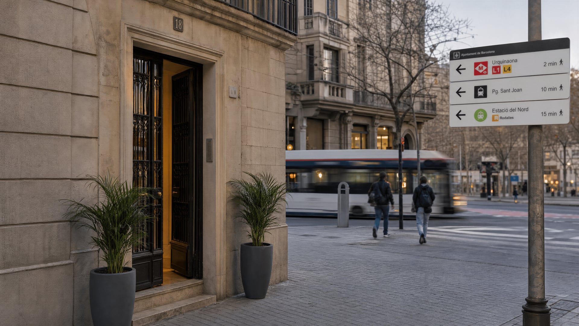 Arriving at a private association in Barcelona